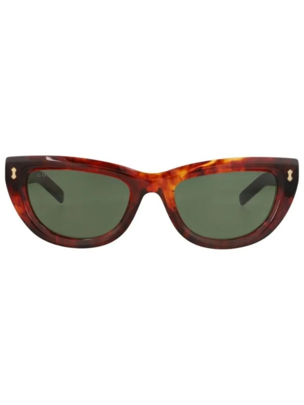 New Gucci Womens Cat Eye Havana Havana Green Fashion Designer Sunglasses